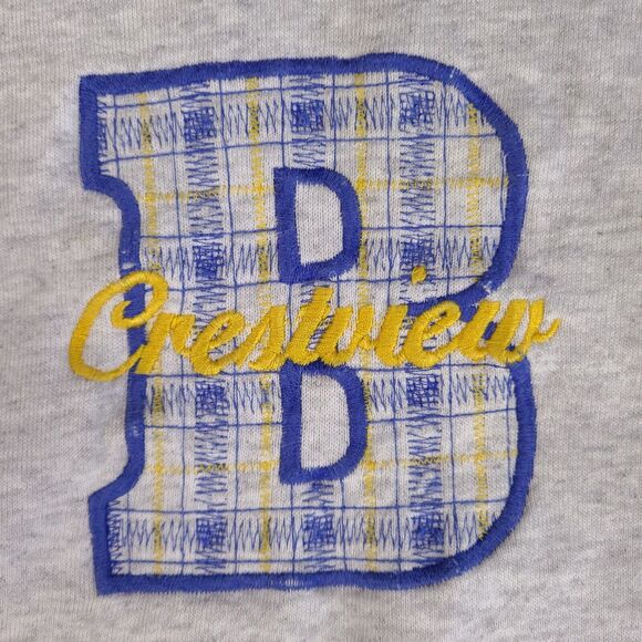 Vintage Crestview Bulldogs Sweatshirt Womens‎ XL Gray Lee Made In USA - Picture 2 of 16